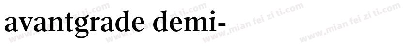 avantgrade demi字体转换